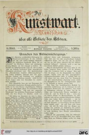 Ursachen des Bühnenniedergangs