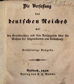 Verfassung des Deutschen Reiches