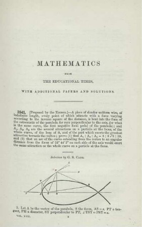 Mathematics form the educational times, with additional papers and solutions. [3541 - 3690]