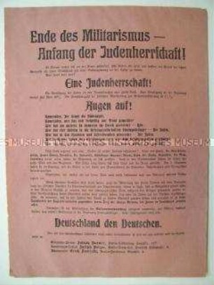 Antisemitisches Flugblatt nach der Wahl zur Nationalversammlung