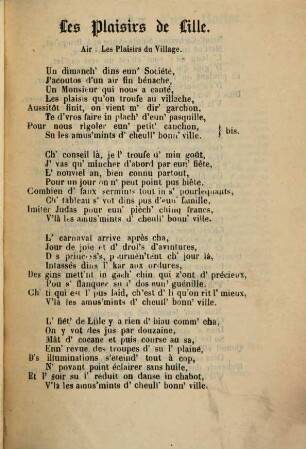 Le Chansonnier Lillois, 1