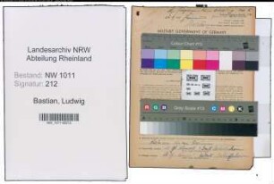 Entnazifizierung Ludwig Bastian , geb. 02.06.1908 ()