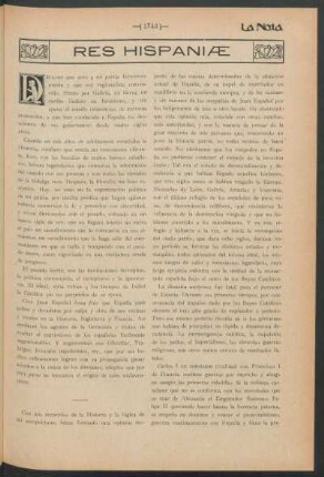 Res Hispaniæ