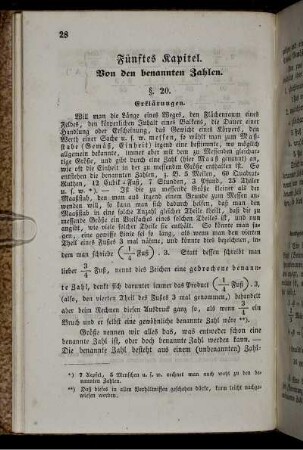 Fünftes Kapitel. Von den benannten Zahlen.