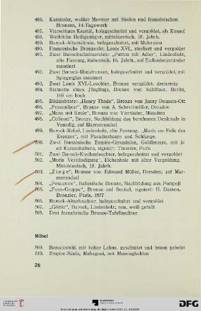 Möbel (Nr. 509-546)