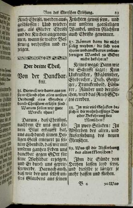 Der dritte Theil / Von der Danckbarkeit