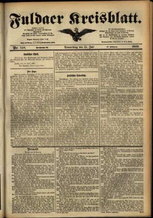 Ausgabe vom Donnerstag, den 15. Juli 1909.