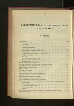 Selections from the Indian Military Regulations