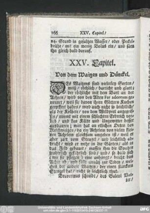 XXV. Capitel. Von dem Waitzen und Dünckel.