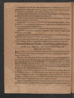 Vorzeichniß derer Bücher/ so den Leipzigischen Ostermarckt 1631. außgehen/ ...