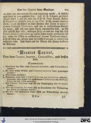 Neuntes Capitel.