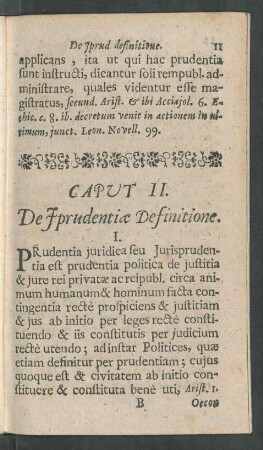 Caput II. De Iurisprudentia Definitione.