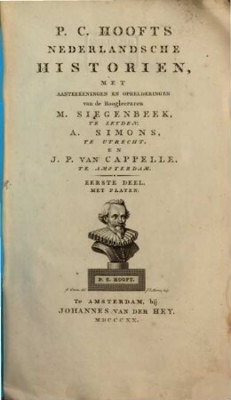P. C. Hoofts Nederlandsche Historien. 1