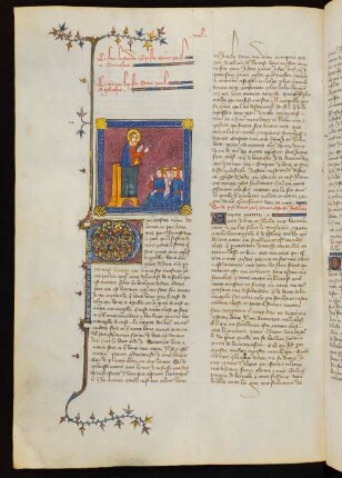 Titelminiatur: Paulus predigt vor den Galatern