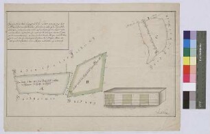 Geometrischer Grundriss einiger zur bronnbachischen Lindenmühle gehörigen Feldungen (Inselkarte)