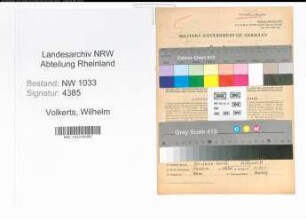 Entnazifizierung Wilhelm Volkerts , geb. 17.05.1914 ()