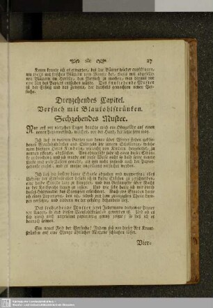 Dreyzehendes Kapitel. Versuch mit Blaukohlstrünken. Sechzehendes Muster.