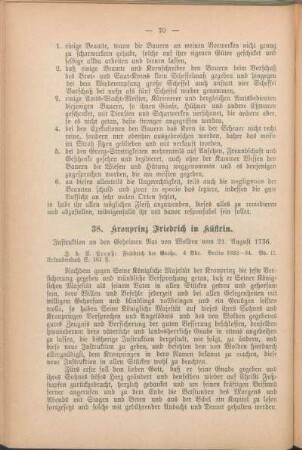 38. Kronprinz Friedrich in Küstrin.