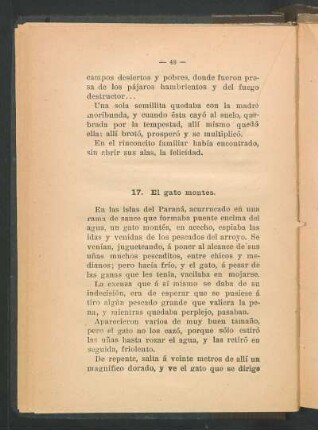 17. El gato montés.