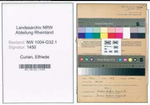 Entnazifizierung Elfriede Curian , geb. 22.04.1920 ()