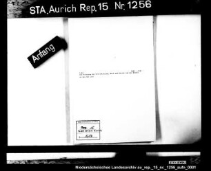 Die Zulegung der Orte Mittling, Mark und Völlen vom Amt Weener an das Amt Leer