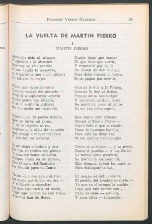 La vuelta de Martín Fierro