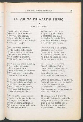 La vuelta de Martín Fierro