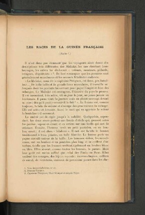 Les races de la Guinee francaise