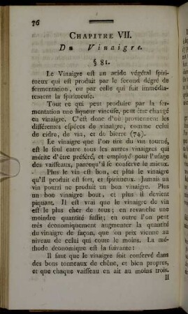 Chapitre VII. Du Vinaigre.