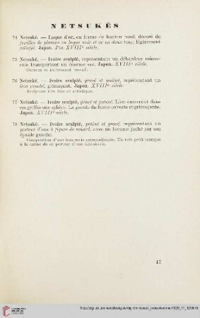 Netsukés (Nr. 74-78)