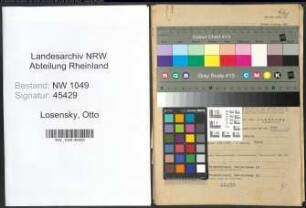 Entnazifizierung Otto Losensky , geb. 25.04.1889 (Zollsekretaer)