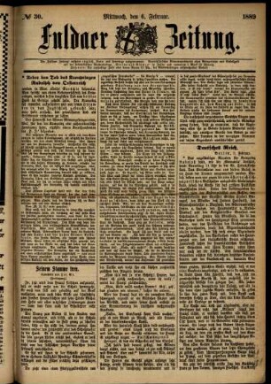 Ausgabe vom Mittwoch, den 06. Februar 1889.