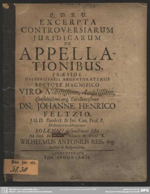 Excerpta Controversiarum Iuridicarum De Appellationibus