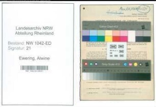 Entnazifizierung Alwine Ewering , geb. 19.06.1905 (Lehrerin)