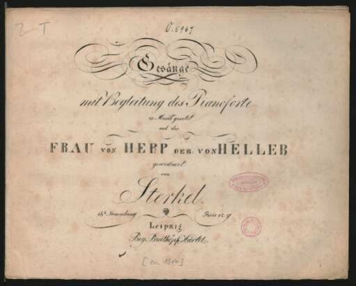 Gesaenge mit Begleitung des Pianoforte : 15te Sammlung