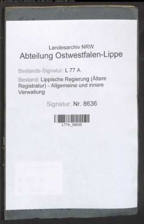 Wege-(Chaussee-)gelderhebung zu Rischenau, Bd. 1