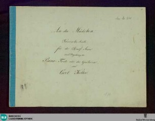 An die Mädchen - Don Mus.Ms. 1011 : B, pf; G