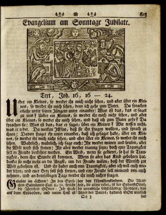 Evangelium am Sonntage Jubilate. Text, Joh. 16, 16-24.