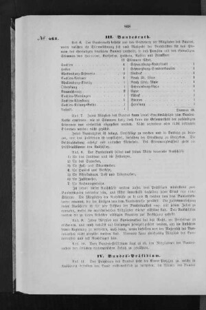 IV. Bundes-Präsidium.