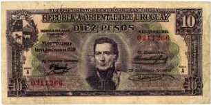Geldschein, 10 Pesos, 1939