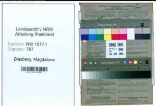 Entnazifizierung Magdalene Blasberg , geb. 03.09.1906 ()
