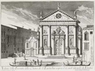 Venedig: Ansicht der Kirche St. Eustachio am Canal Grande