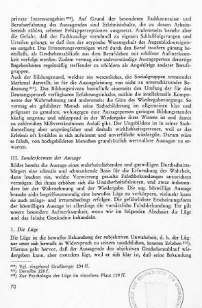 III. Sonderformen der Aussage