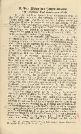 1. Kapitalistische Verdunkelungsversuche.