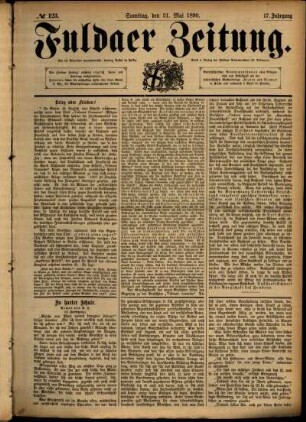 Ausgabe vom Samstag, den 31. Mai 1890.