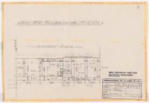 Reichsluftfahrtministerium, Berlin (Vorgängerbauten): ehemaliges Kriegsministerium: Abriss Gebäudeteil Leipziger Straße 5-6: Fundamente Grundriss 1:100