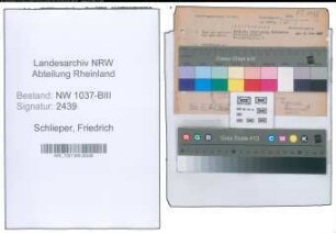 Entnazifizierung Friedrich Schlieper , geb. 05.03.1897 ()