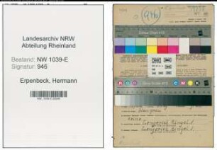 Entnazifizierung Hermann Erpenbeck , geb. 09.11.1888 (Landwirt)
