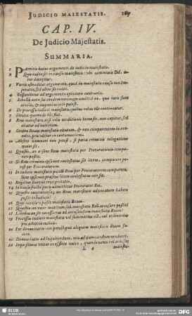 Cap. IV. De Iudicio Maiestatis