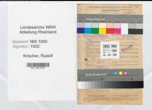 Entnazifizierung Rudolf Krischer, geb. 18.06.1884 (Beamter)